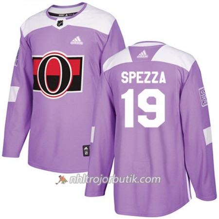 Män Ishockey Ottawa Senators Tröja Jason Spezza 19 Adidas 2017-2018 Lila Fights Cancer Practice Authentic